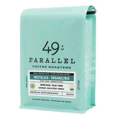 49th Parallel Coffee, Whole Bean Organic Nostalgia, 340 g