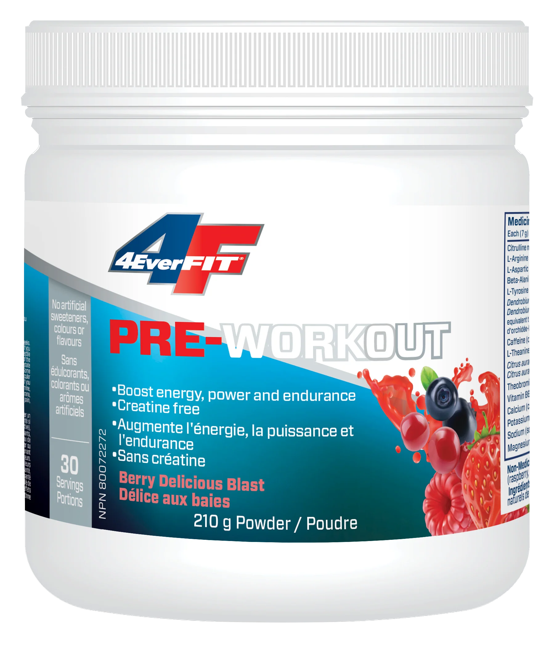 4EverFit - Pre-Workout Berry Blast, 210 g