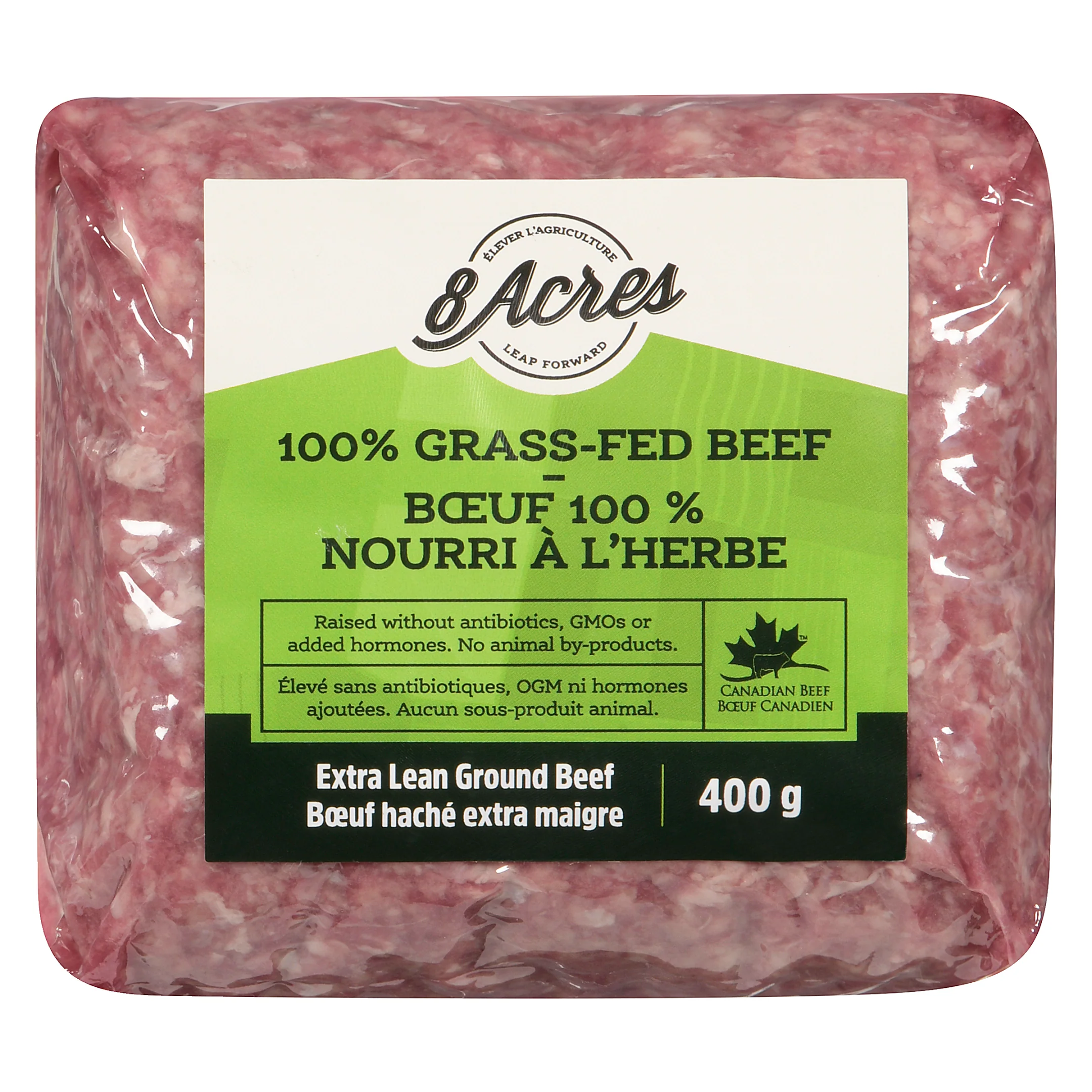 8 Acres - Grass Fed Extra Lean Ground Beef, 400 g