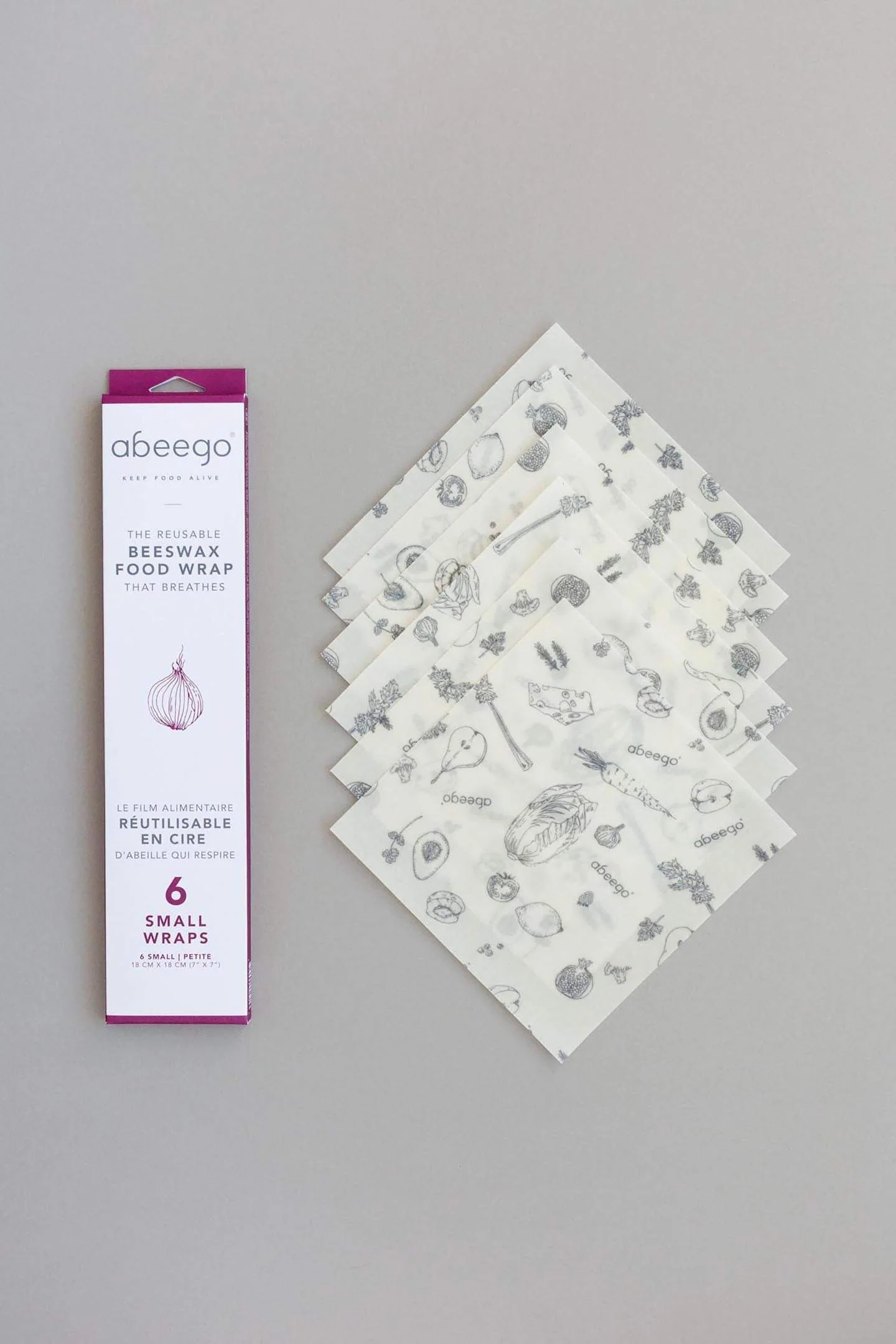Abeego - Beeswax Food Wraps Small, 6 Wraps