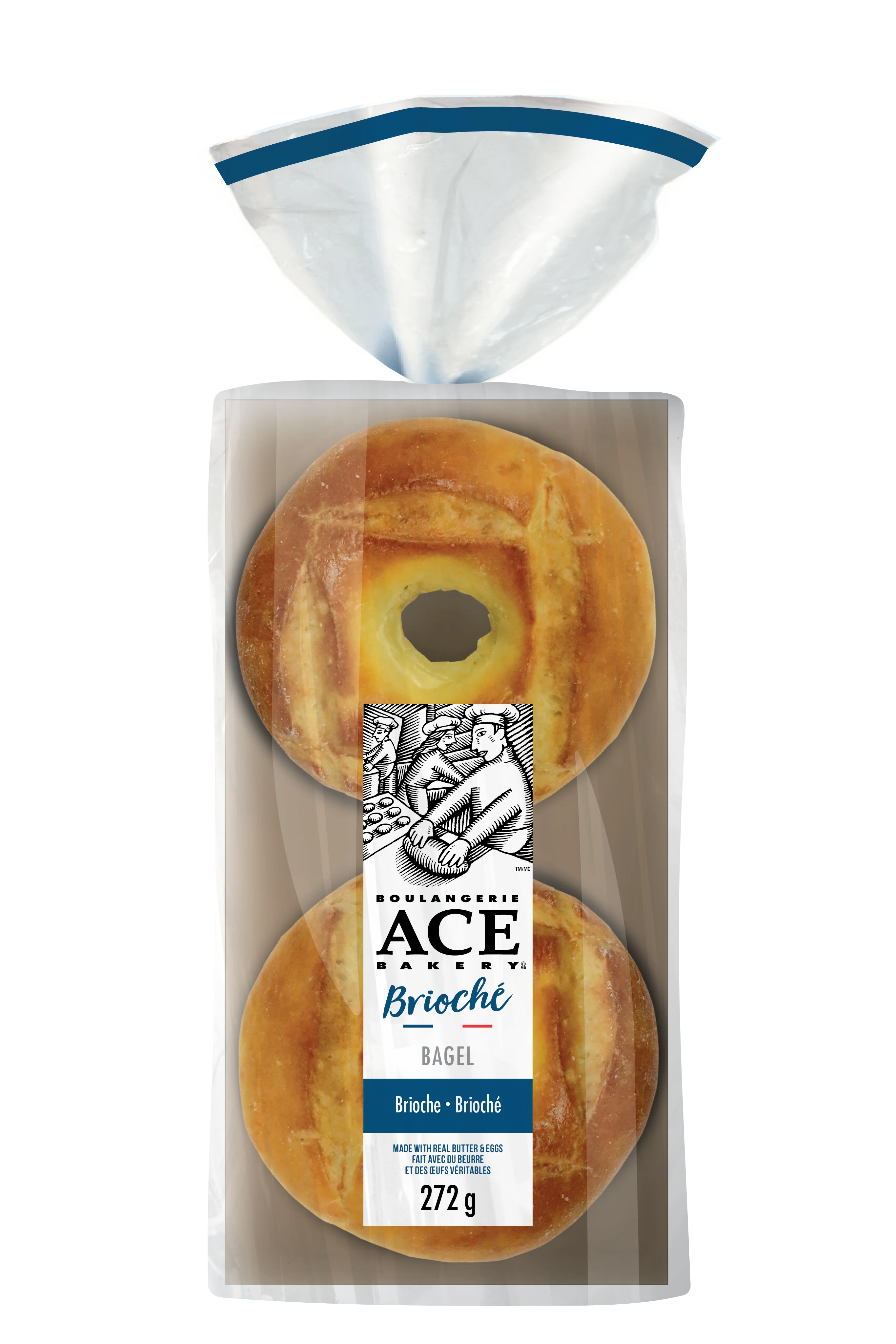 Ace Bakery - Brioche Bagel, 4 Count