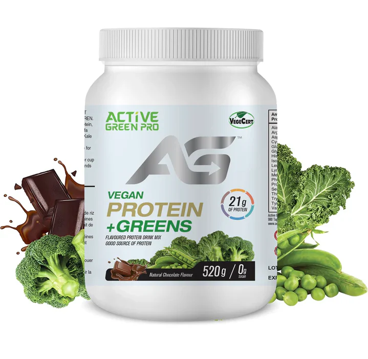 Active Green Pro - Vegan Protein + Greens - Chocolate, 520 g