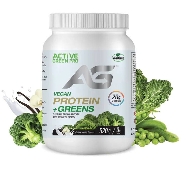 Active Green Pro - Vegan Protein + Greens - Vanilla, 520 g