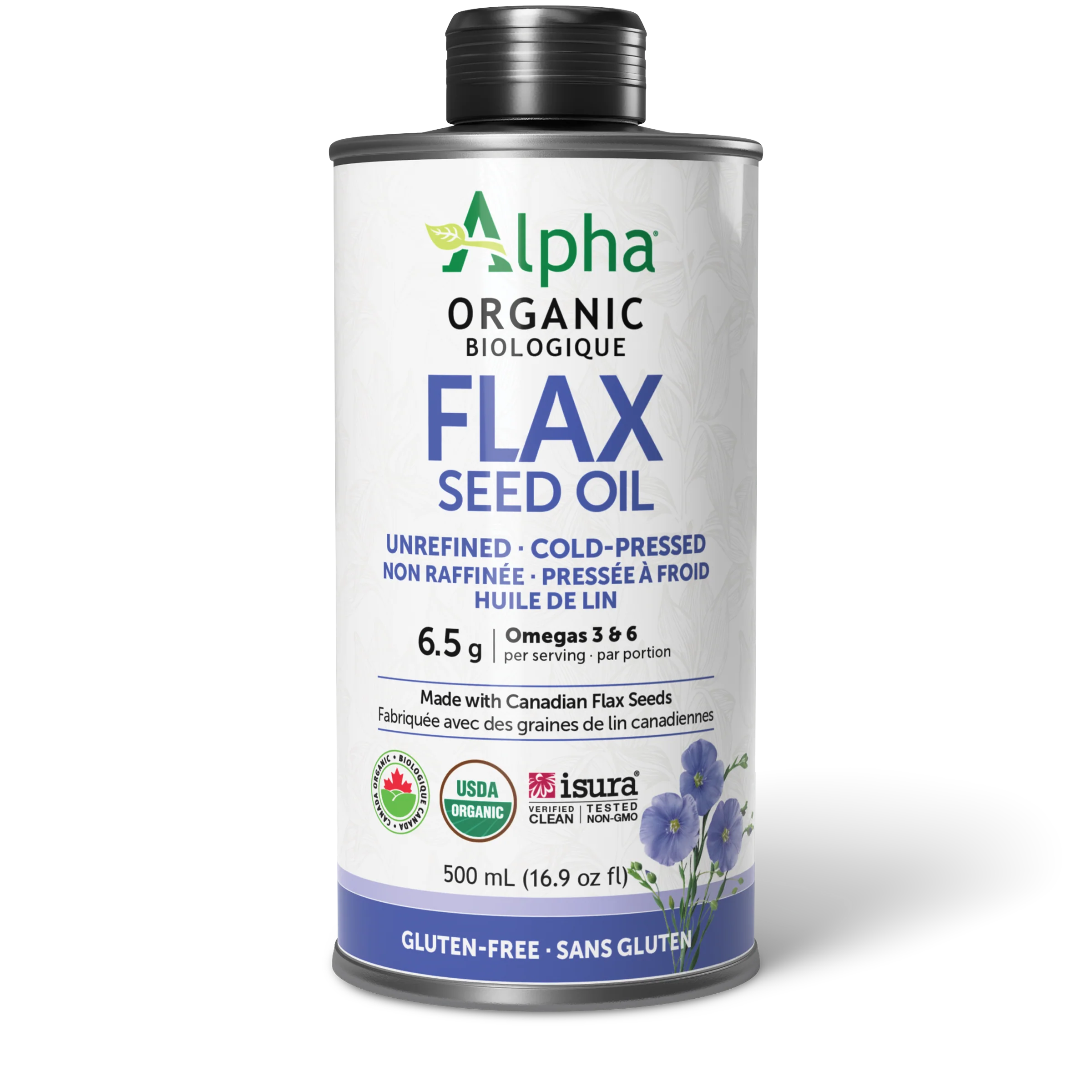 Alpha Health - Organic Flax Seed Oil, 500 mL