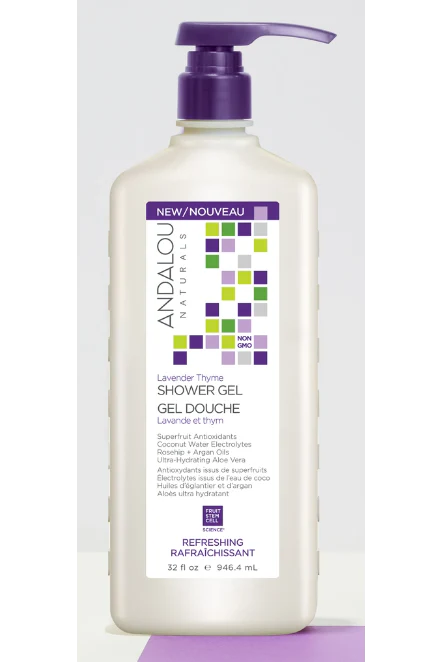 Andalou Naturals - Lavender Thyme Shower Gel, 946ml