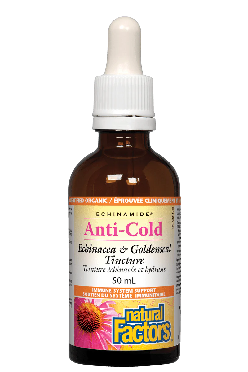 Natural Factors - Anti-Cold Echinacea & Goldenseal Tincture, 50ml