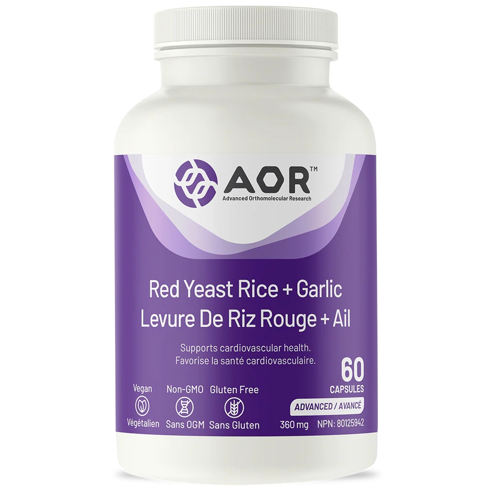 AOR - Red Yeast Rice + Garlic, 60 Capsules