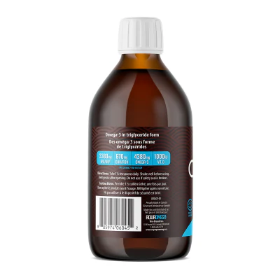 AquaOmega - High EPA Omega-3, Orange Flavour, 450ml - Image 2