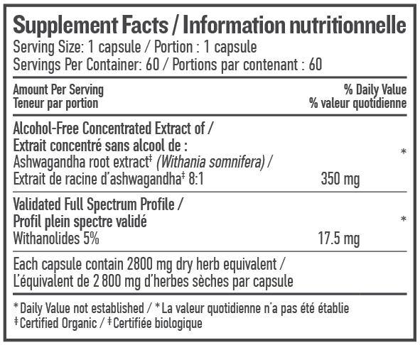Botanica - Ashwagandha Liquid Phytocaps, 60 caps - Image 3