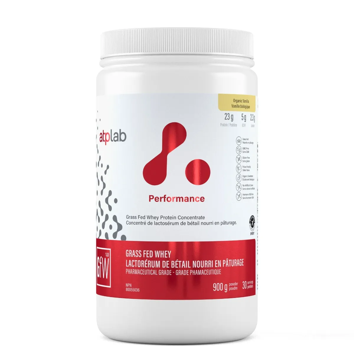 ATP - Grass Fed Whey Organic Vanilla, 900 g
