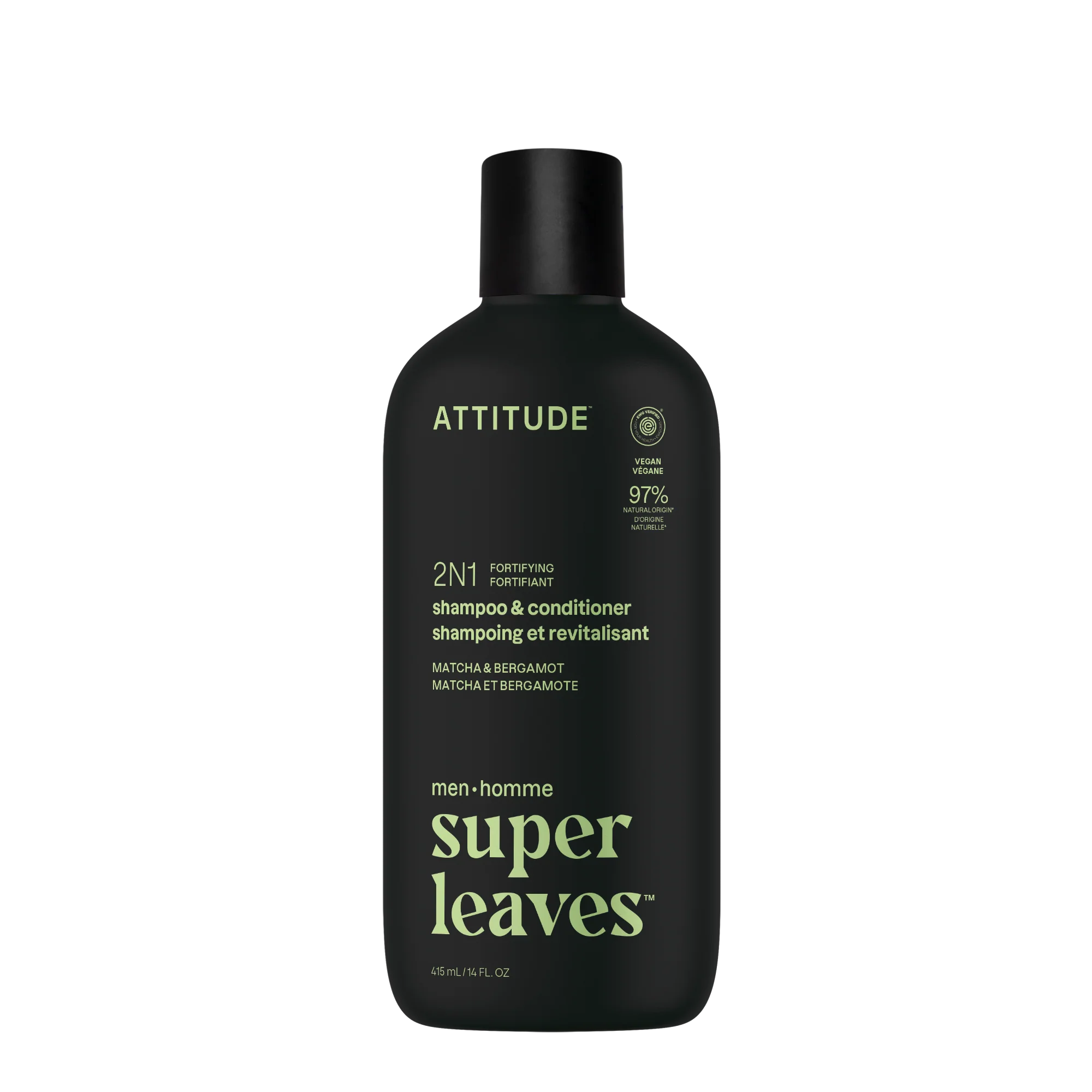 Attitude - 2 in 1 Shampoo & Conditioner - Matcha & Bergamot, 415 mL