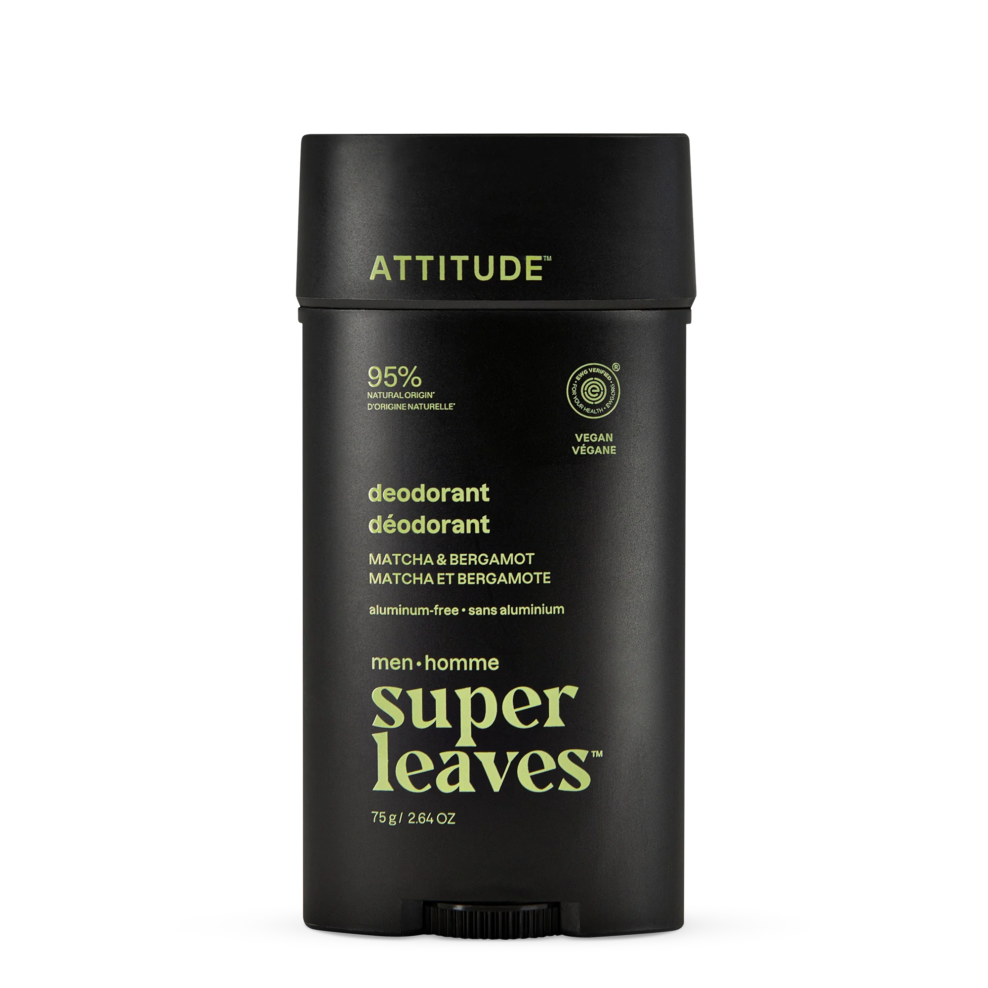 Attitude - Deodorant - Matcha & Bergamot, 75 g