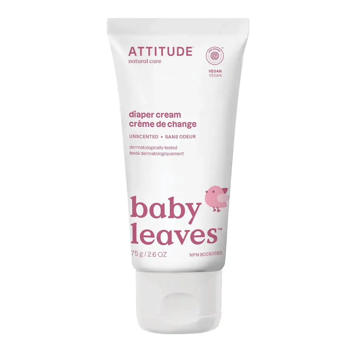 Attitude - Unscented Diaper Cream, 75 g
