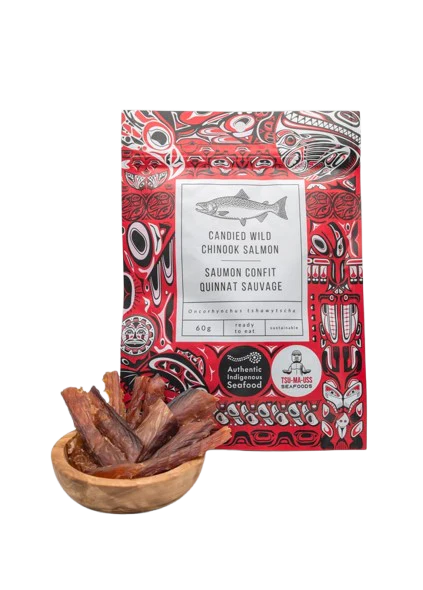Authentic Indigenous Seafood - Candied Wild - Chinook Salmon, 60 g