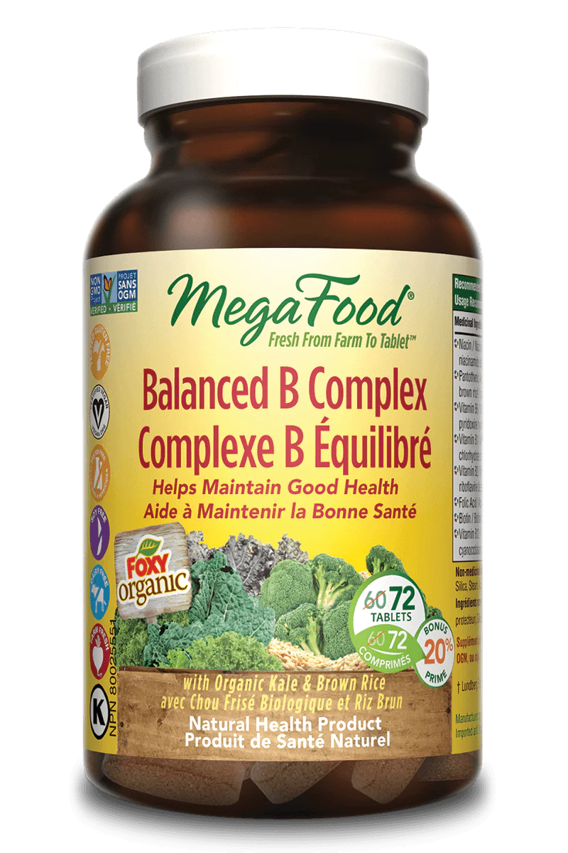 Mega Food - Balanced B Complex, 72 Tablets