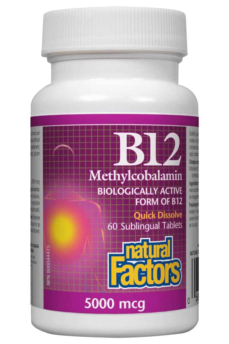 Natural Factors - B12 5000 mcg, 60 tablets