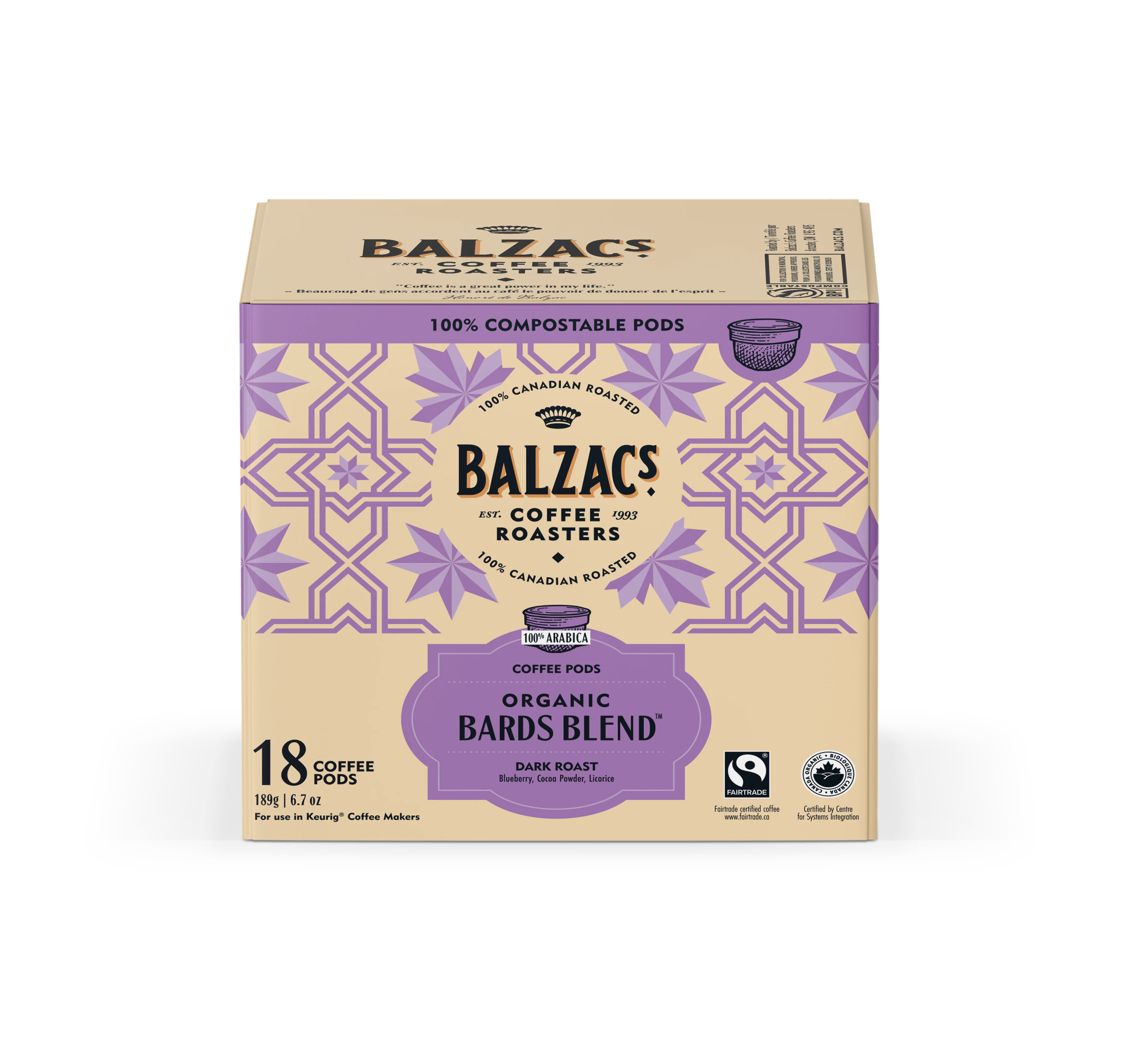 Balzac's - Bards Blend, Single Serve, 18 Count