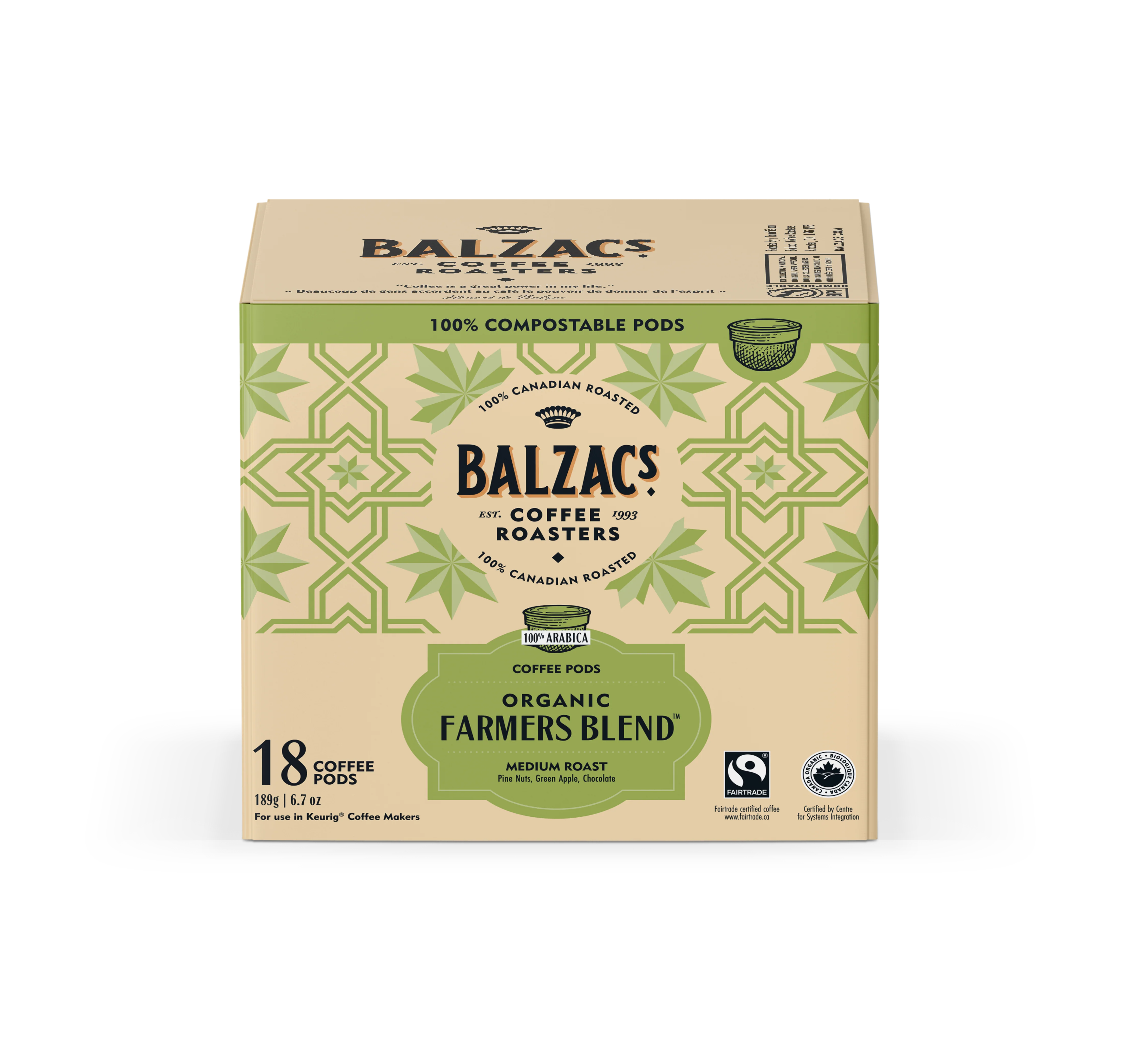 Balzac's - Farmers Blend, Single Serve, 18 Count