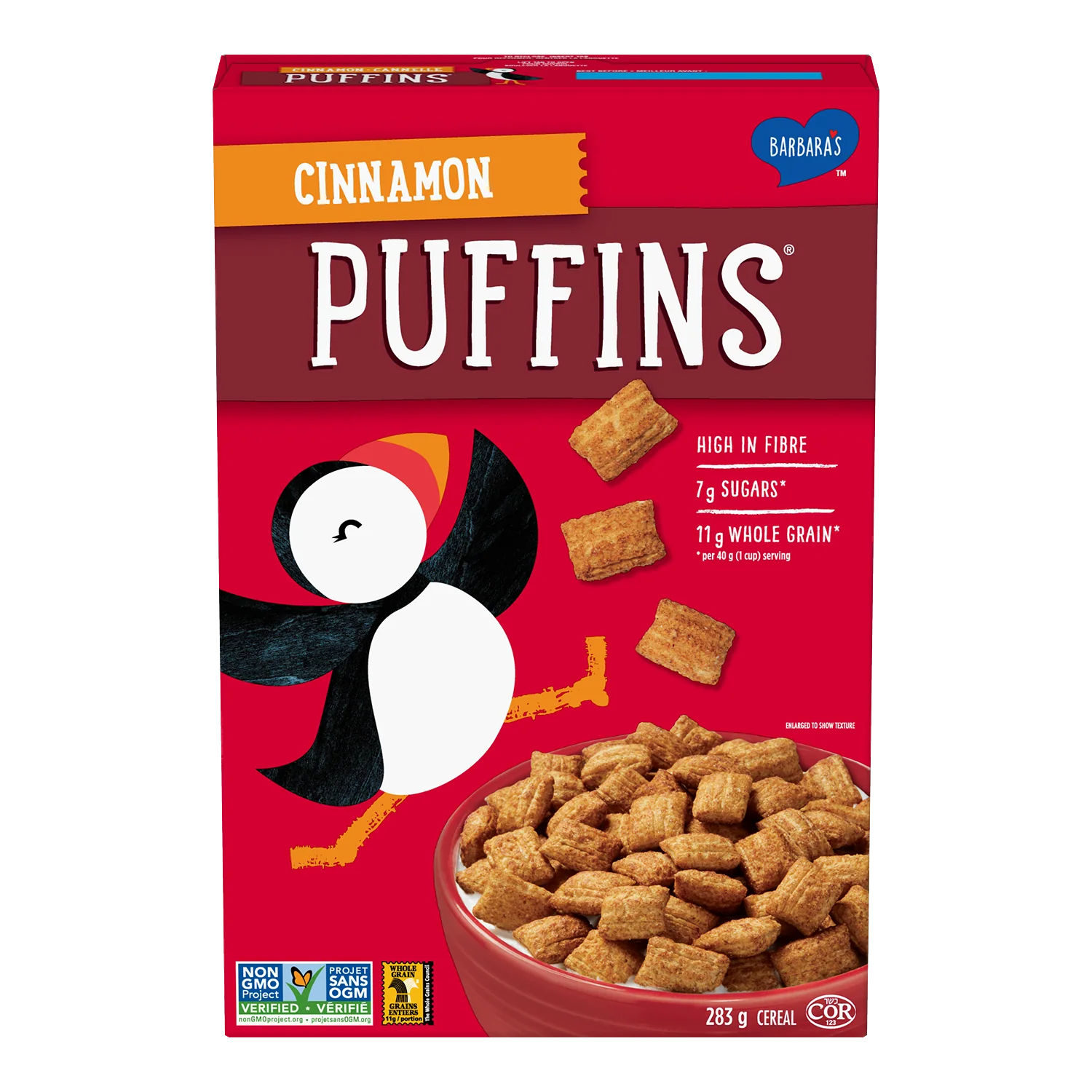 Barbara's Bakery - Cinnamon Puffins Cereal, 285 g