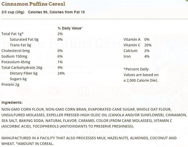 Barbara's Bakery - Cinnamon Puffins Cereal, 285 g - Image 2