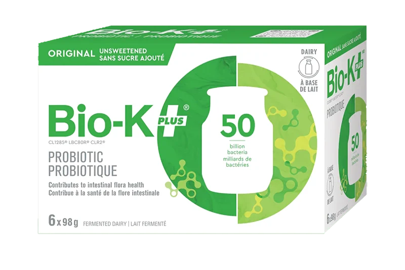 Bio-K Plus - Original Unsweetened Probiotic Dairy Drink, (6 Pack)