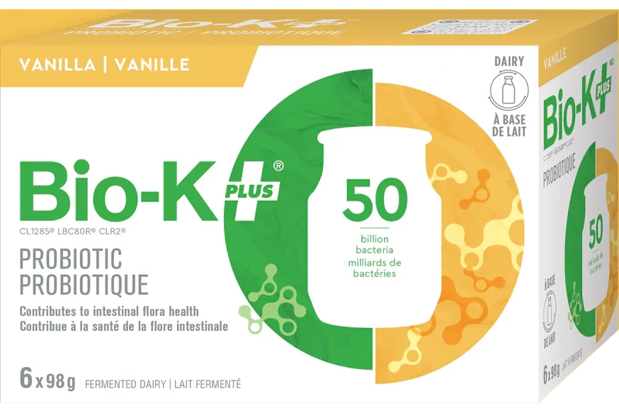 Bio-K Plus - Vanilla Probiotic Dairy Drink, (6 Pack)
