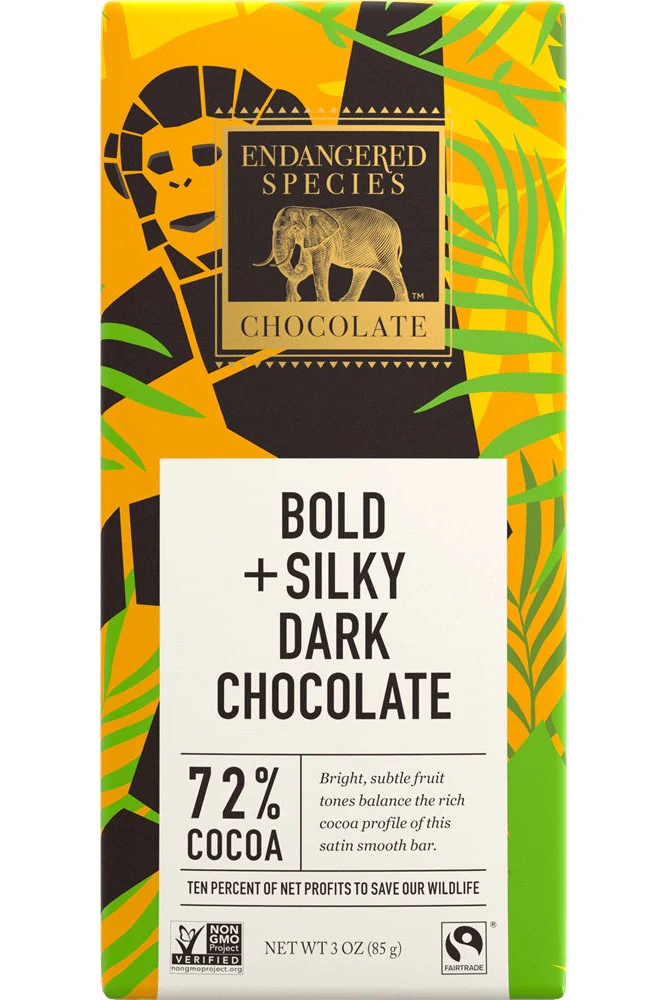 Endangered Species Chocolate - Dark Chocolate 72% Cocoa, 85 g