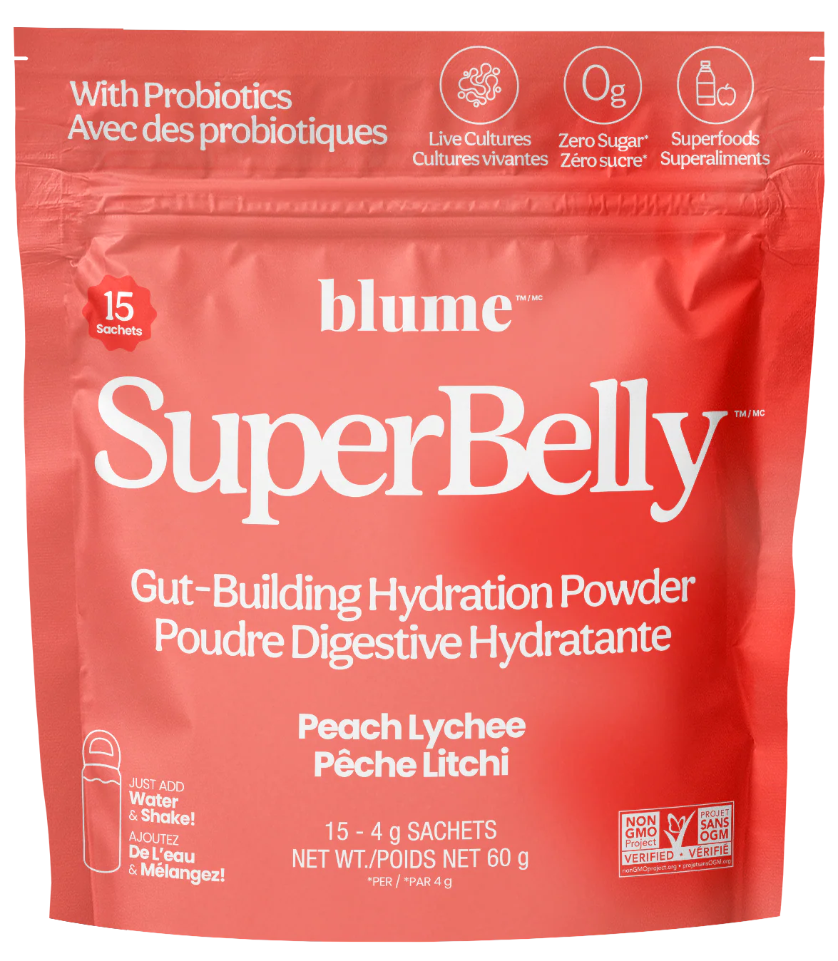 Blume - Superbelly Peach Lychee Pouch, 15x4 g