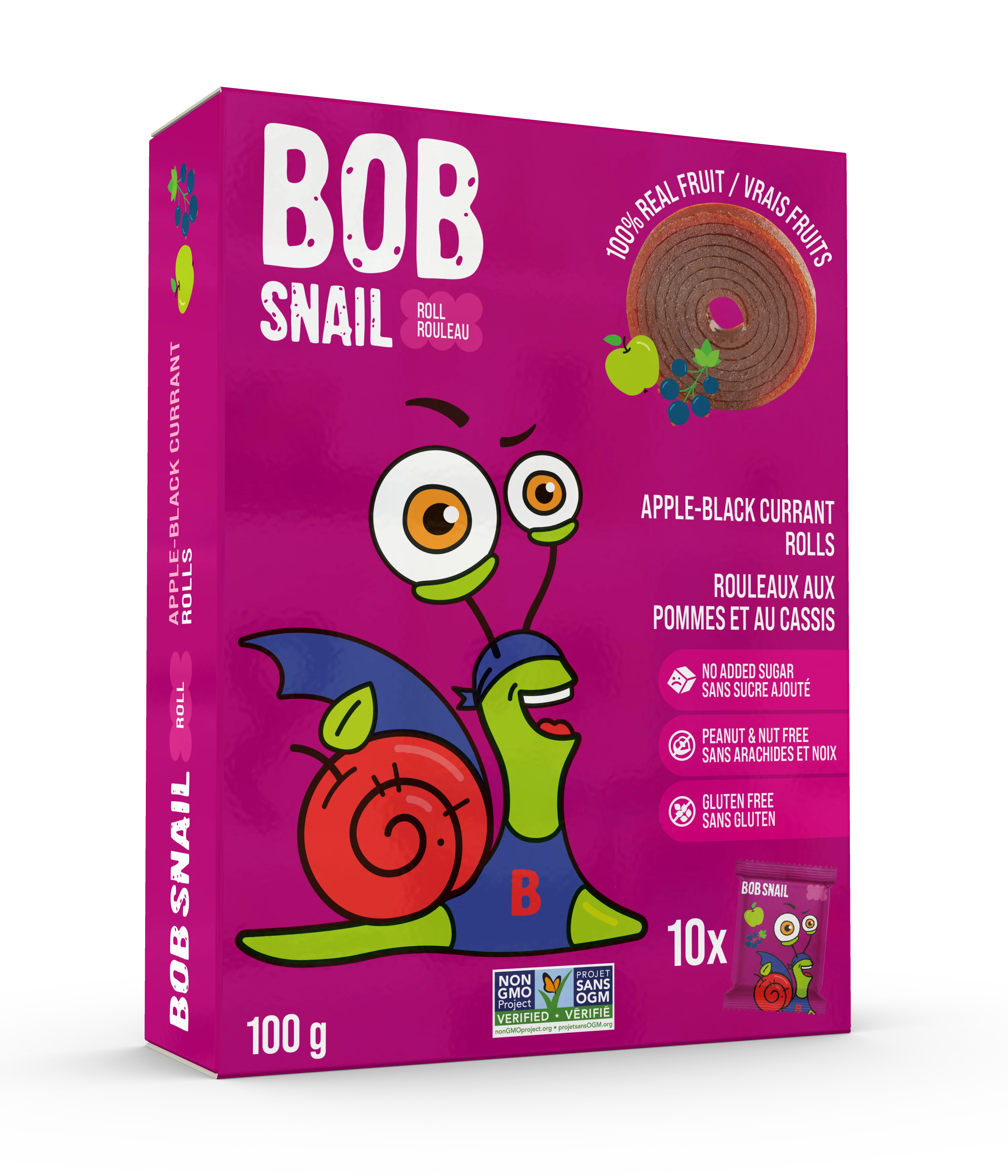 Bob Snail - Rolls - Apple-Black Currant, 100 g