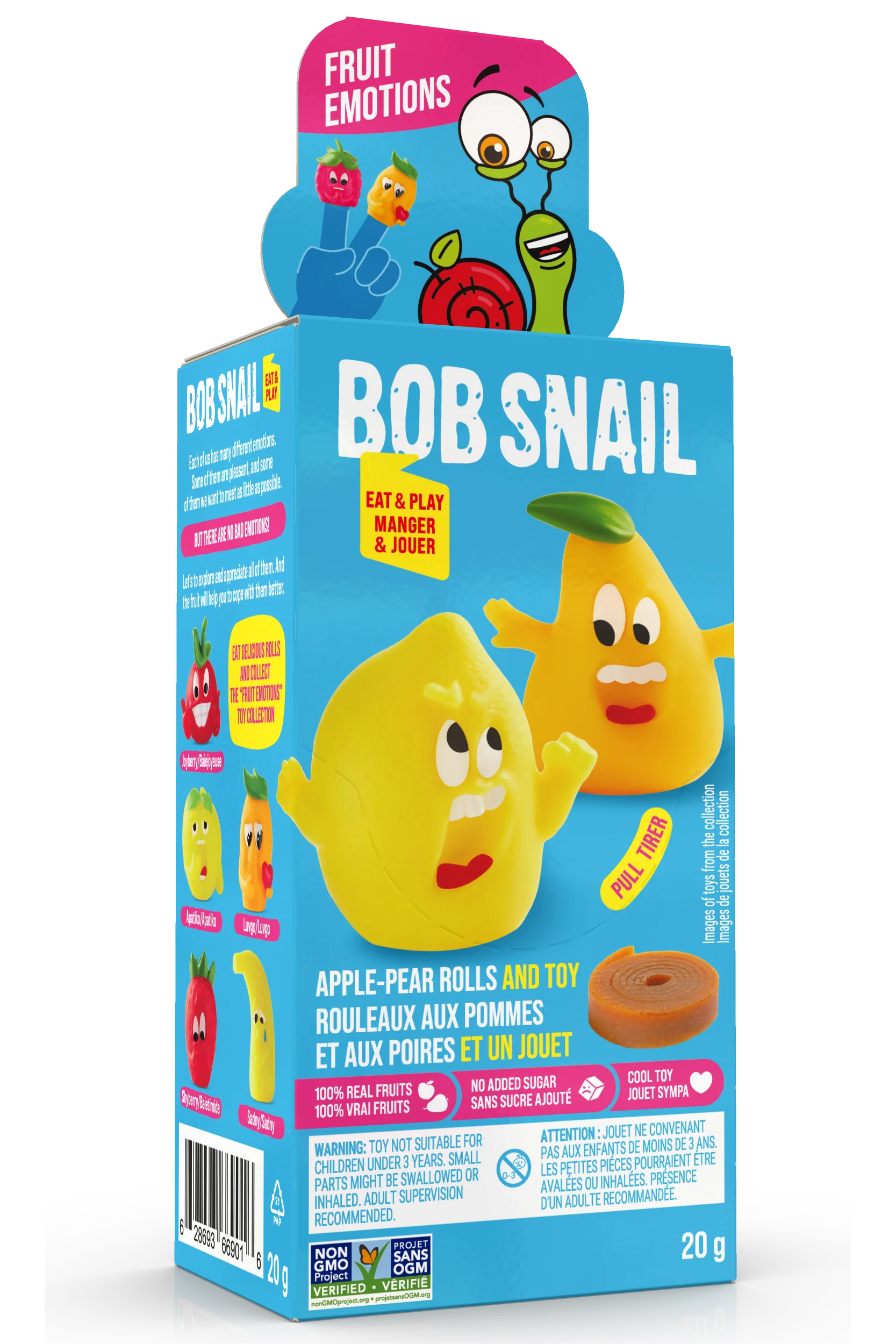 Bob Snail - Rolls & Toy - Apple-Pear, 20 g