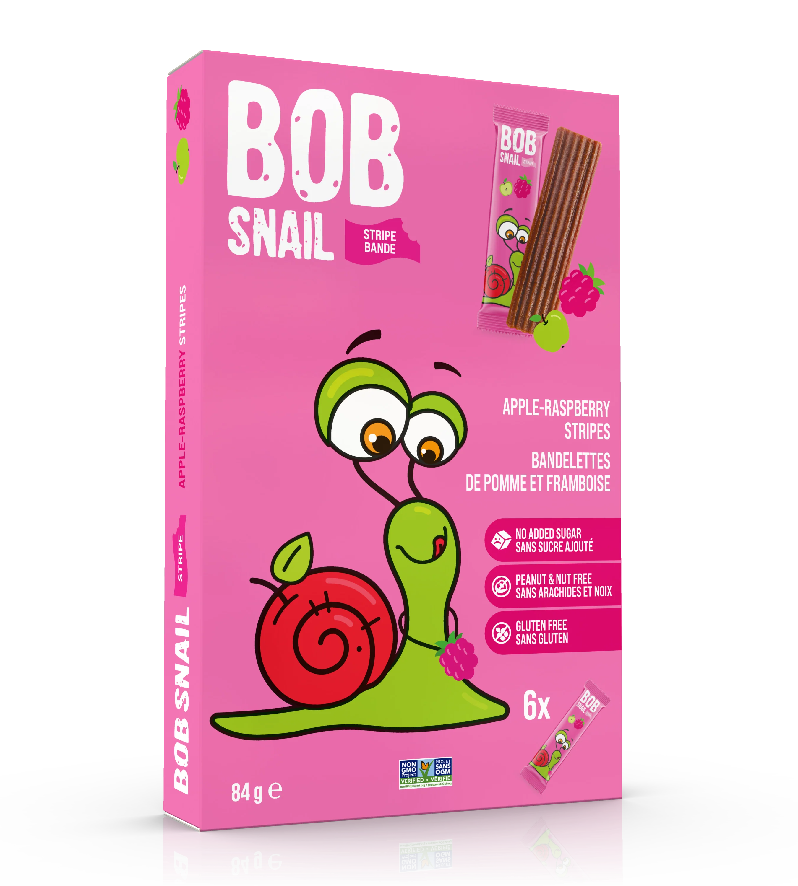 Bob Snail - Stripes - Apple-Raspberry, 84 g