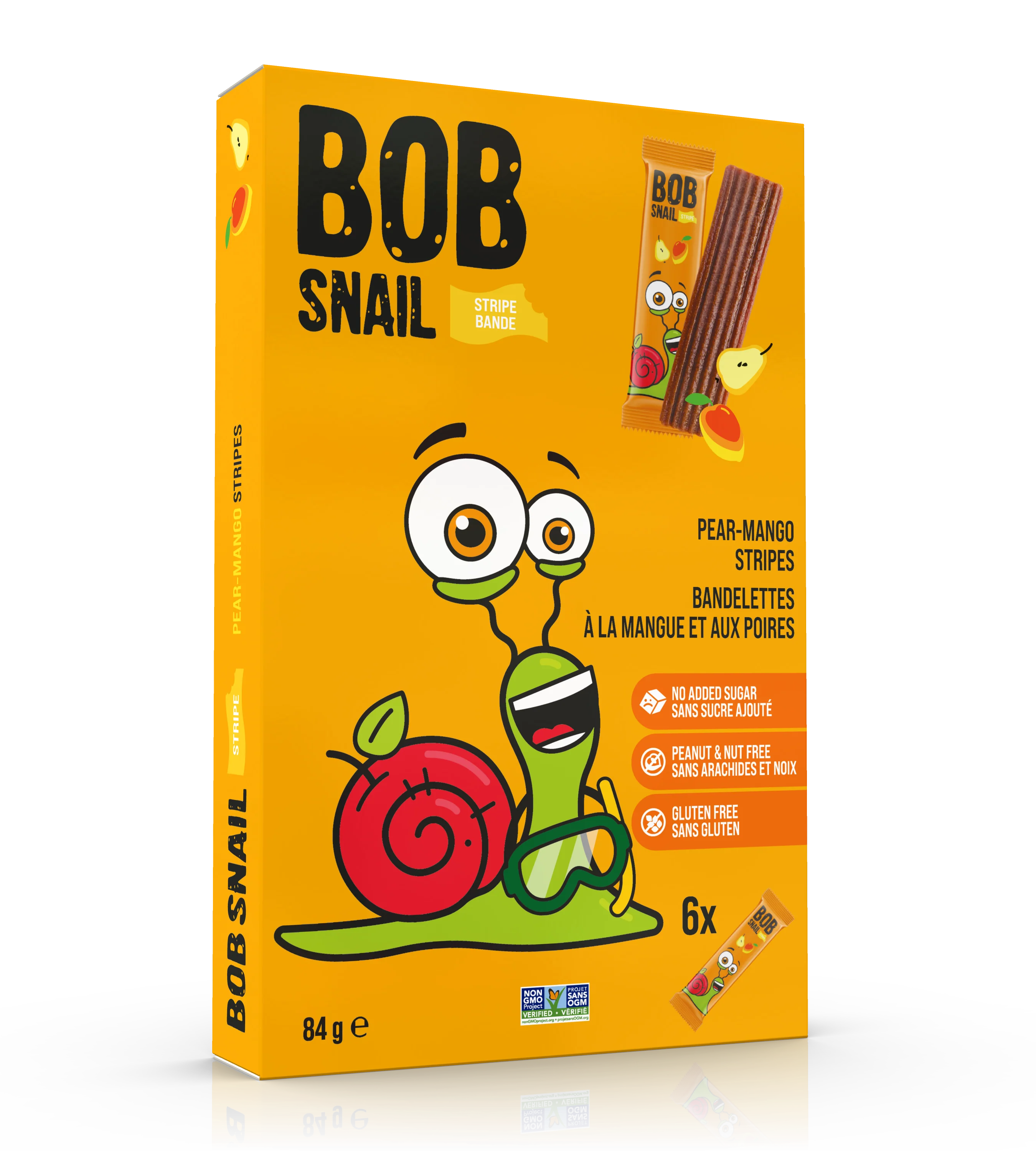 Bob Snail - Stripes - Pear-Mango, 84 g