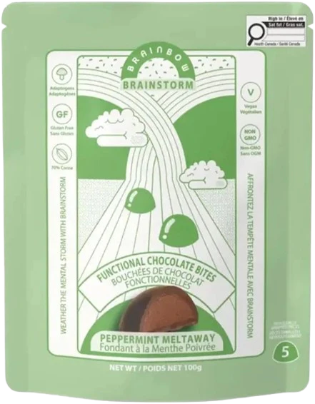 Brainbow - Dark Chocolate Bites - Brainstorm, 5x20 g