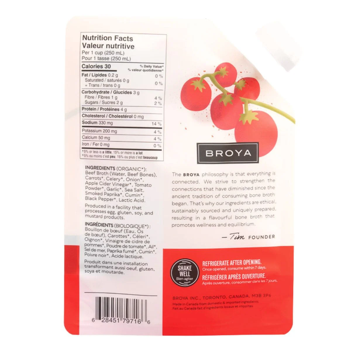 Broya - Bone Broth Beef Tomato & Smoked Paprika, 500 mL - Image 2
