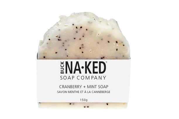 Buck Naked - Cranberry & Mint Bar Soap, 150 g