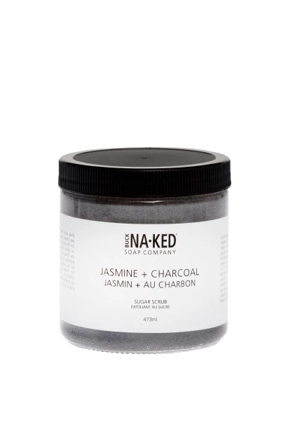 Buck Naked - Jasmine + Charcoal Scrub, 472 mL