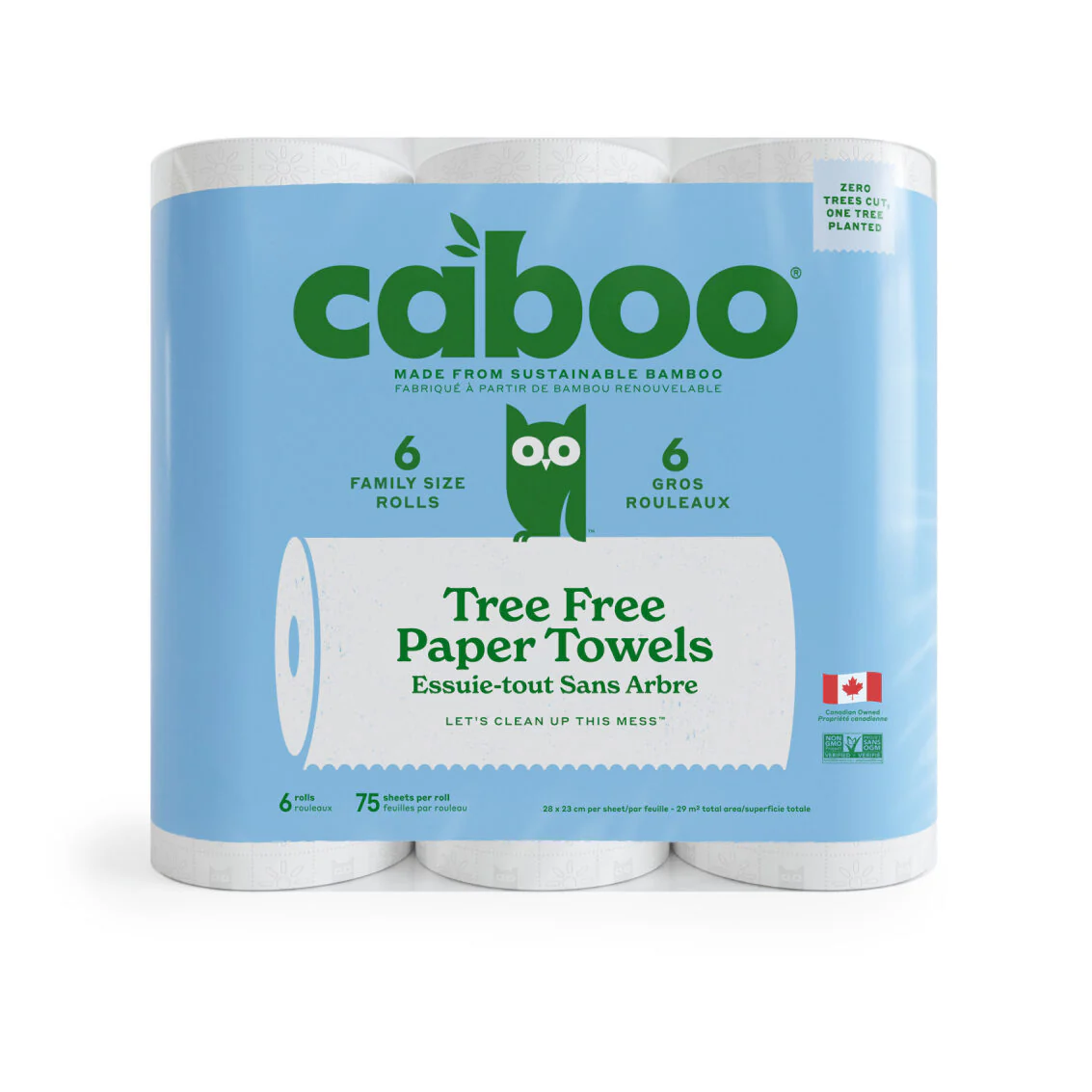 Caboo - Bamboo Paper Towel, 6 Count