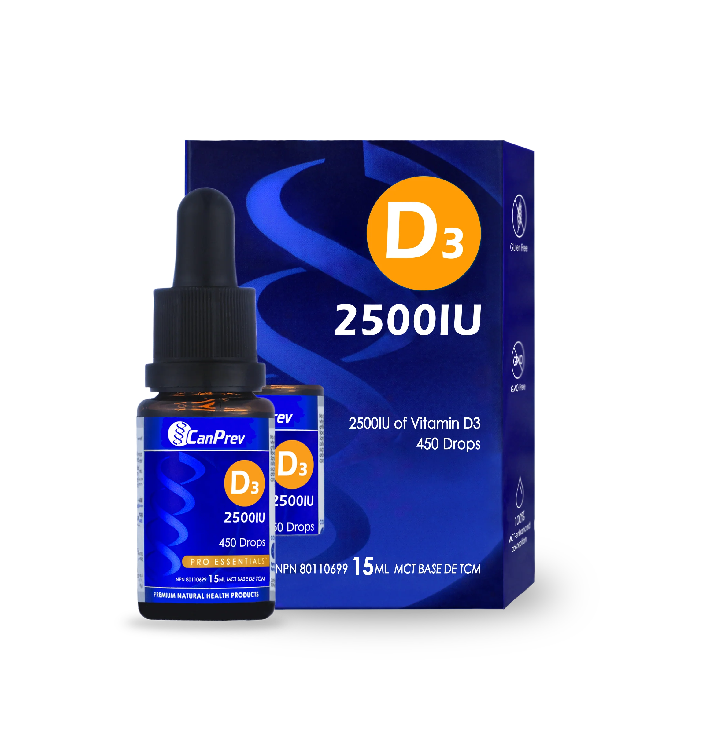 CanPrev - D3 Drops 2500IU, 15 mL