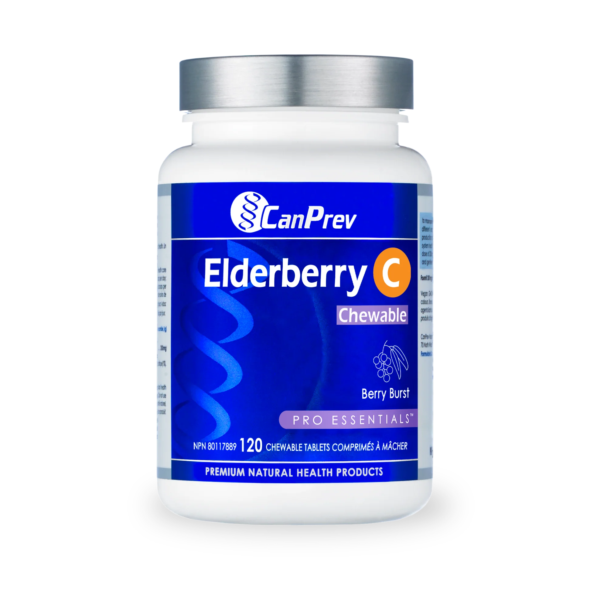 CanPrev - Elderberry + C Chewables, 120 Tabs