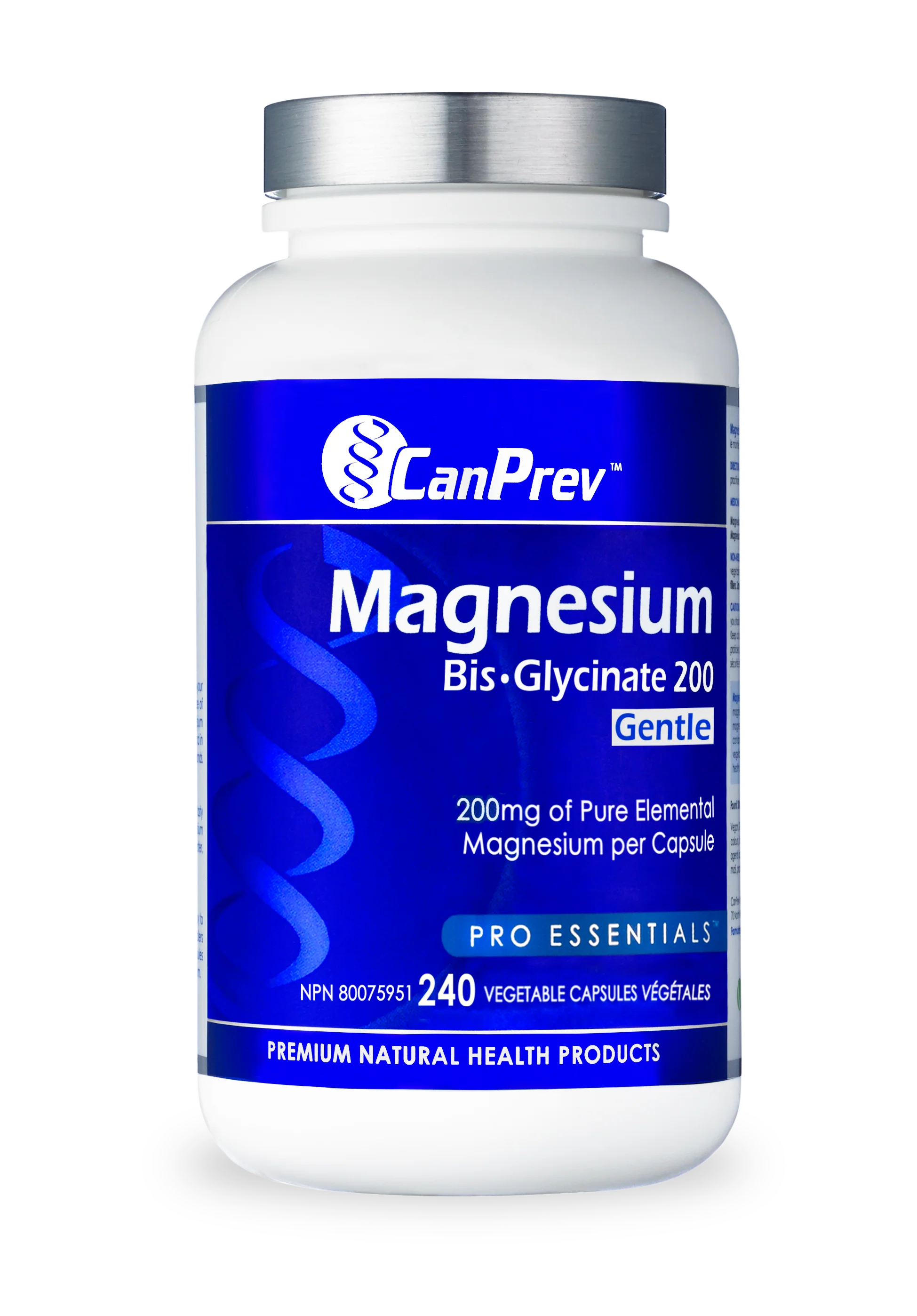 CanPrev - Magnesium Bis-Glycinate - 200mg - 240 Capsules