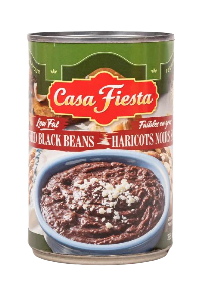 Casa Fiesta - Low Fat Refried Black Beans, 398 mL