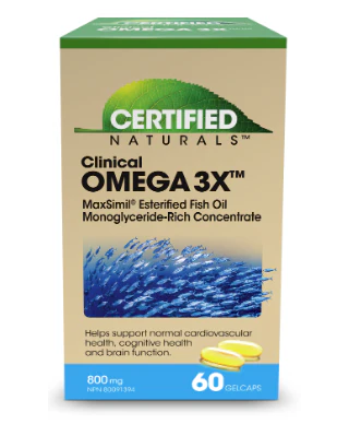 Certified Naturals - Omega3X Fish Oil, 60 Capsules