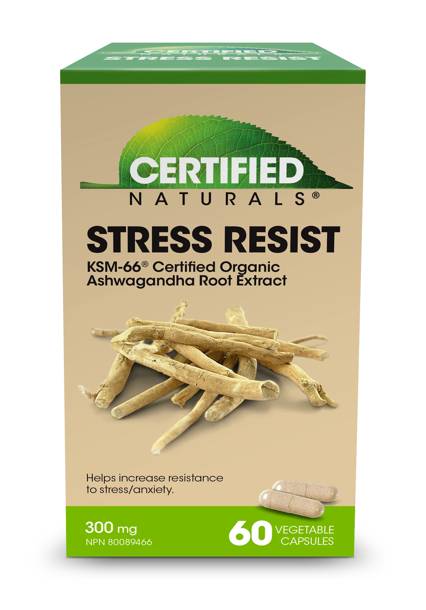 Certified Naturals - Stress Resist Ashwagandha, 60 Caps
