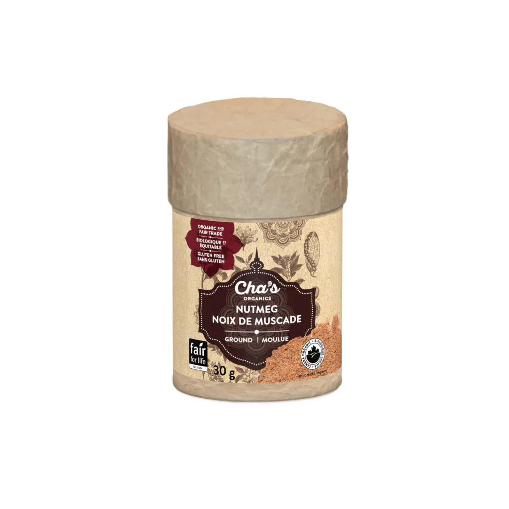 Cha's Organics - Organic Ground Nutmeg, 30 g
