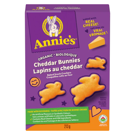 Annie's - Baked Snack Crackers - Cheddar Bunnies, 213 g