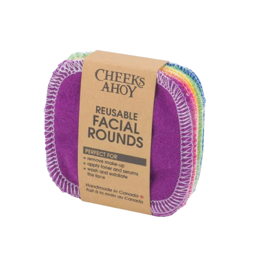 Cheeks Ahoy - Facial Rounds - Rainbow, 12 Count