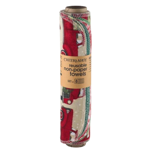 Cheeks Ahoy - Seasonal Towels - Holiday Prints, 8 Count