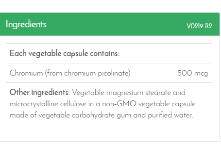 New Roots Herbal - Chromium Picolinate 500mcg, 100 capsules - Image 3