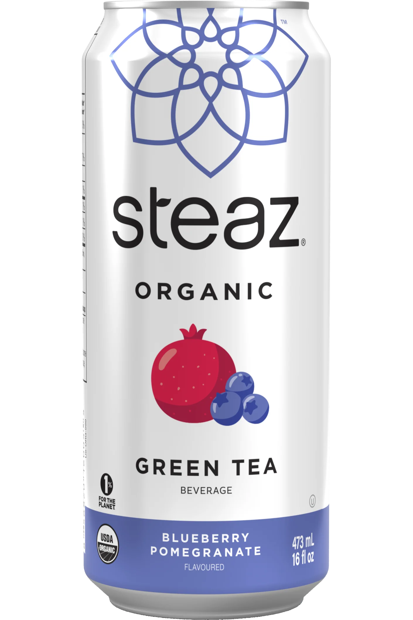 Steaz - Blueberry Pomegranate Acai Iced Green Tea, 473 mL