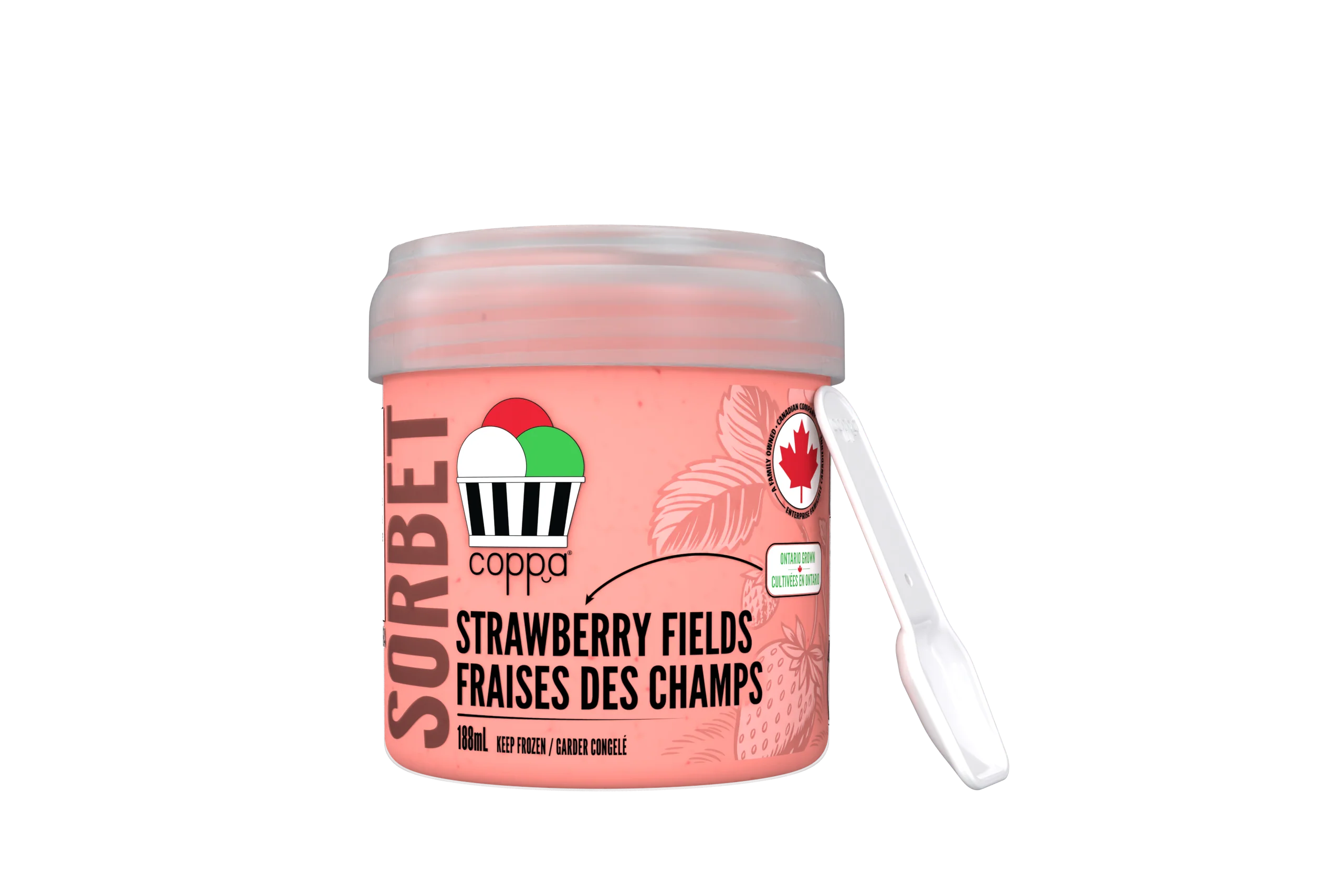 Coppa Gelato - Sorbet - Strawberry Fields, 188 mL